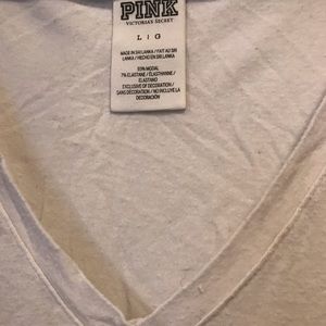 PINK Victoria's Secret Tops - VS PINK White V-neck PINK Victoria's Secret Tops - VS PINK White V-neck